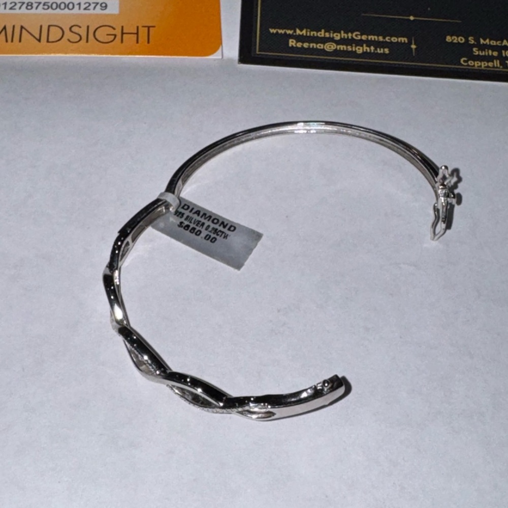 Genuine Natural Earth Mined Diamond Bracelet/Bangle, 1/4cttw real diamonds, - Picture 5 of 8
